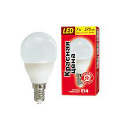 Светодиодная лампа, P45, E14, 7 Вт Red_1